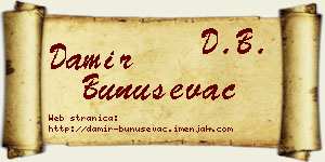 Damir Bunuševac vizit kartica